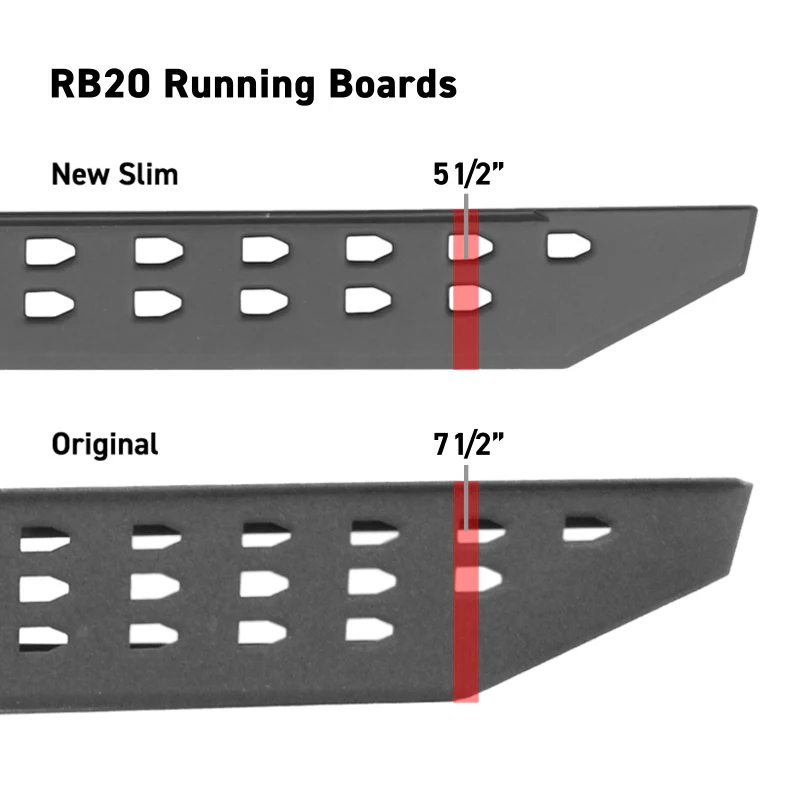 Go Rhino RB20 Slim Running Boards - Universal 87in. - Tex. Blk - Image 17