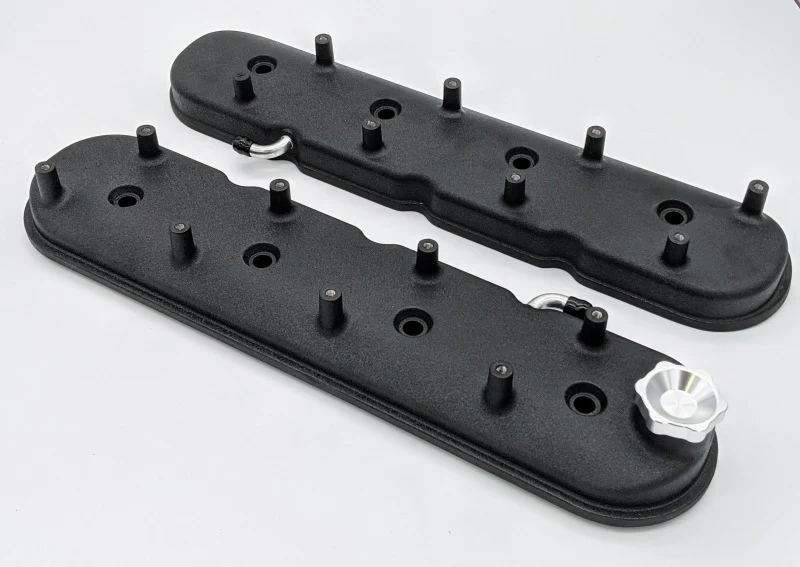 Granatelli 96-22 GM LS Standard Height Valve Cover w/Angled Coil Mount - Blk Wrinkle (Pair) - Image 2