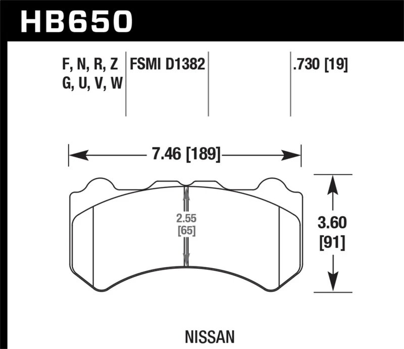 Hawk 09-11 Nissan GT-R Performance Ceramic Street Front Brake Pads - Image 2