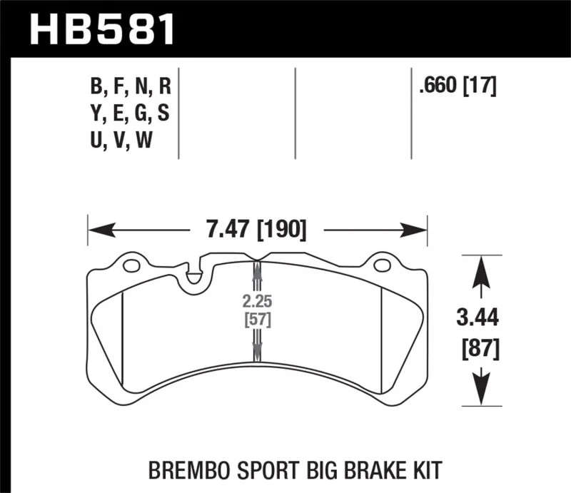 Hawk 09 Nissan GT-R R35 HPS Street Front Brake Pads - Image 2