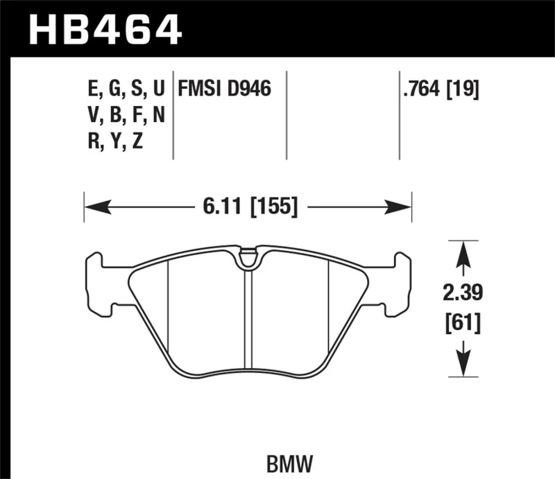 Hawk BMW 330Ci/330i/330Xi/M3/X3/Z4 DTC-70 Front Race Pads - Image 2