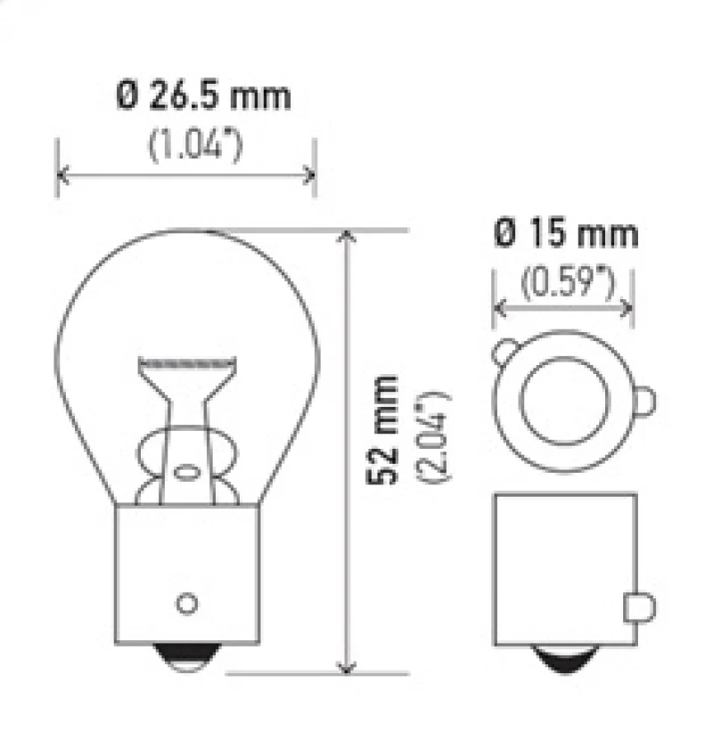 Hella Bulb 9507 24V 21W BAU15s S8 AMBER - Image 5