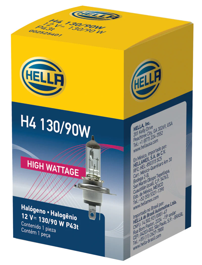 Hella H4 12V 130/90W Halogen Headlight Bulb - Universal - Image 4