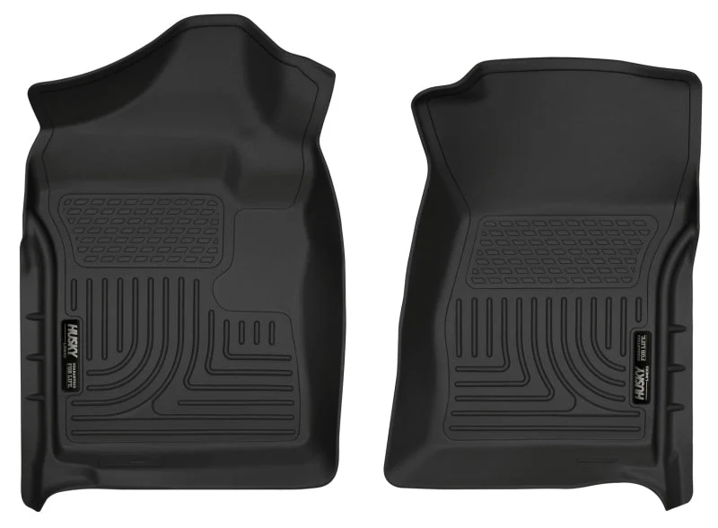 Husky Liners 07-12 Chevrolet Silverado/GMC Sierra Regular Cab WeatherBeater Black Floor Liners - Image 2