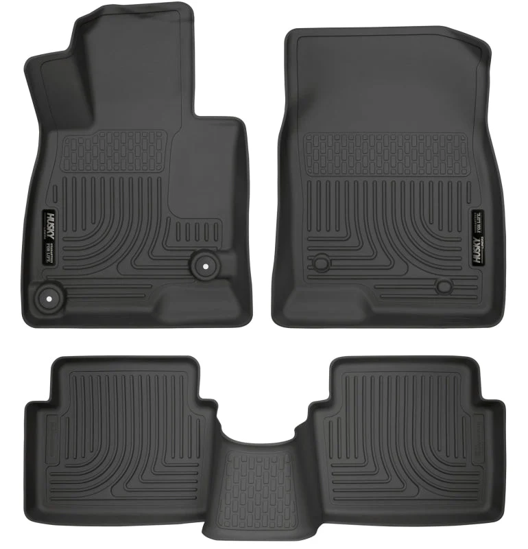 Husky Liners WeatherBeater 14 Mazda 3 Hatch&Sedan Front & Second Row Black Floor Liners - Image 2