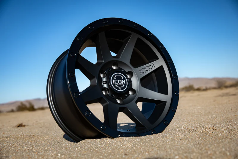 ICON Rebound 18x9 6x5.5 25mm Offset 6in BS 95.1mm Bore Double Black Wheel - Image 4
