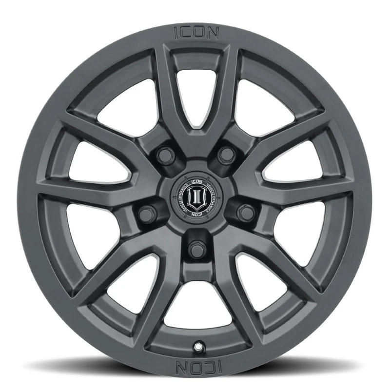ICON Vector 5 17x8.5 5x150 25mm Offset 5.75in BS 110.1mm Bore Satin Black Wheel - Image 2