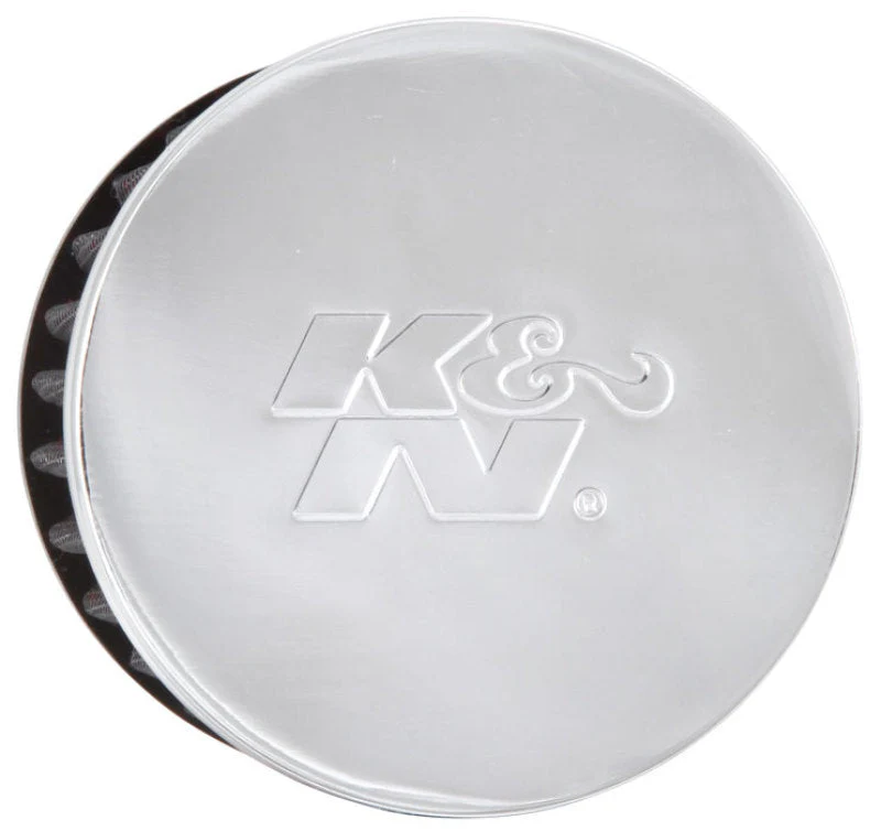 K&N 1.5in Flange ID x 3in OD x 2.5in H Chrome Finish Rubber Base Crankcase Vent Filter - Image 14