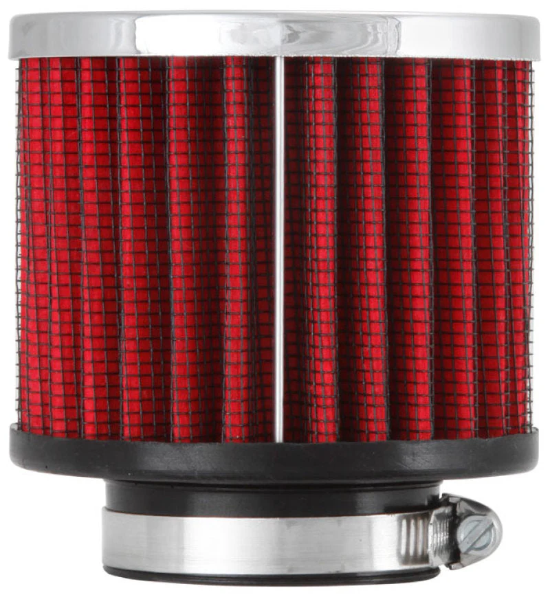 K&N 1.5in Flange ID x 3in OD x 2.5in H Chrome Finish Rubber Base Crankcase Vent Filter - Image 3