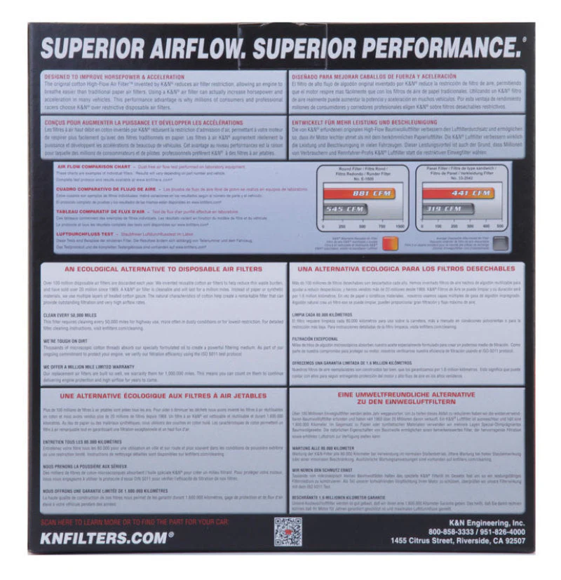 K&N 87-92 Supra Turbo & Non-Turbo Drop In Air Filter - Image 3