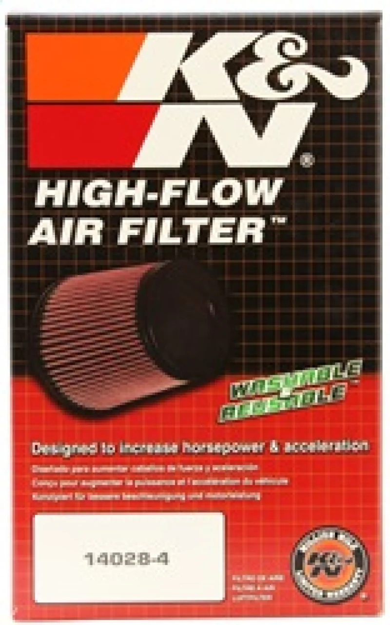 K&N Filter Universal  Filter 2 3/8 inch Dual Flange 107mm C-C 3 inch Height - Image 8
