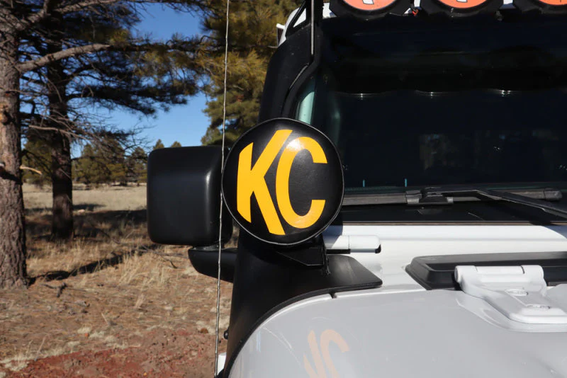 KC HiLiTES 6in. Round Soft Cover (Pair) - Black w/Yellow KC Logo - Image 13
