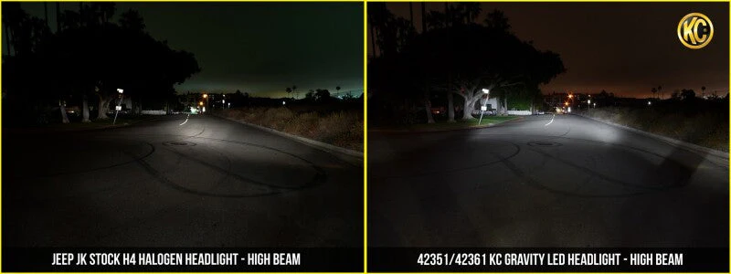 KC HiLiTES 97-06 Jeep TJ/Univ. 7in. Gravity LED H4 DOT Approved Replac. Headlight (Pair Pack System) - Image 11