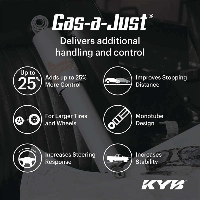 KYB Shocks & Struts Gas-A-Just Rear BRICKLIN SV-1 1974-76 CHEVROLET MOTORHOME CHASSIS DAIHATSU Rocky - Image 2
