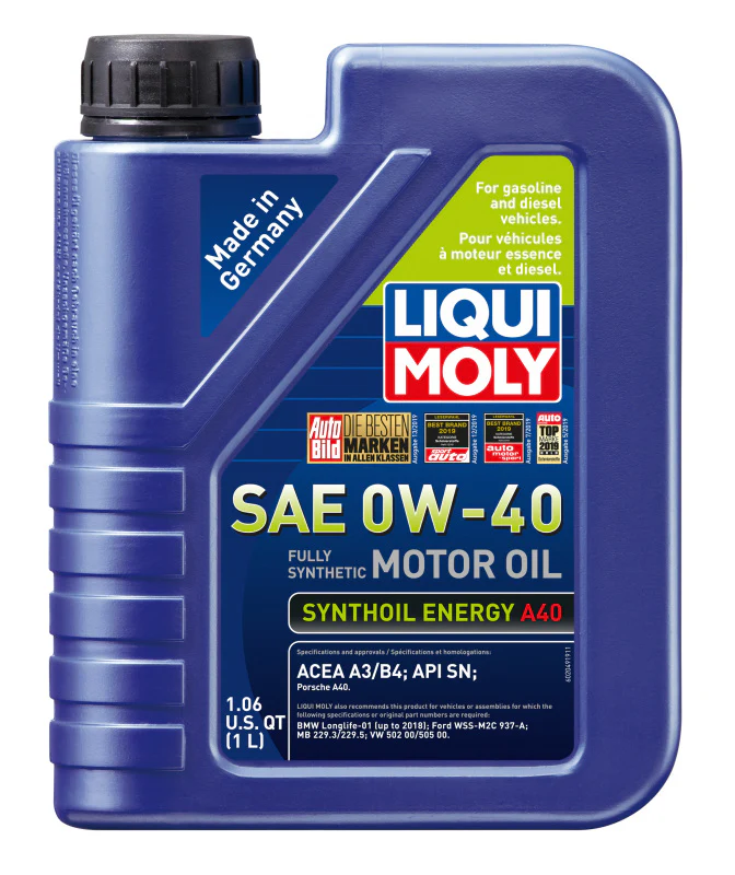 LIQUI MOLY 1L Synthoil Energy A40 Motor Oil SAE 0W40 - Image 3