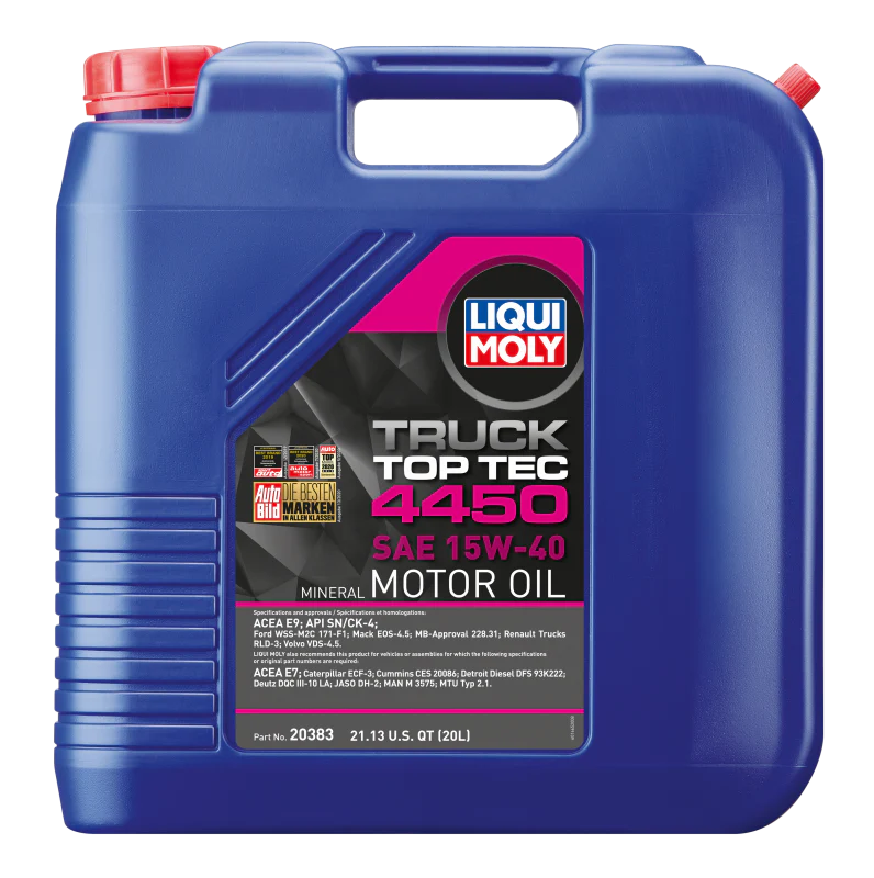 LIQUI MOLY 20L Top Tec Truck 4450 Motor Oil SAE 15W40 - Image 2