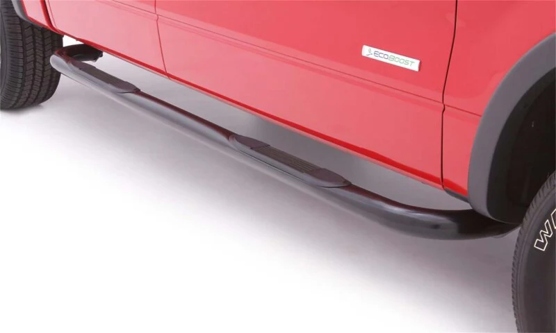 Lund 03-09 Dodge Ram 2500 Quad Cab 3in. Round Bent Steel Nerf Bars - Black - Image 2
