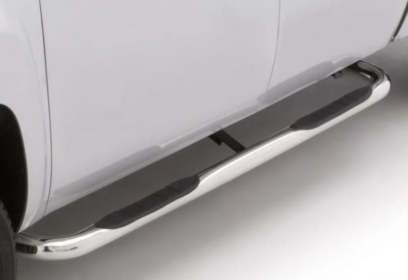 Lund 07-17 Chevy Silverado 1500 Crew Cab 3in. Round Bent SS Nerf Bars - Polished - Image 3