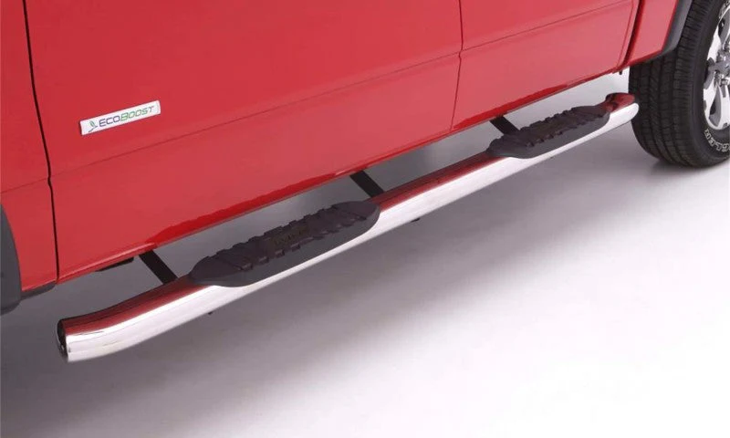 Lund 2019 Ram 1500 Crew Cab Pickup 5in. Curved Oval SS Nerf Bars - Polished Stainless - Image 3