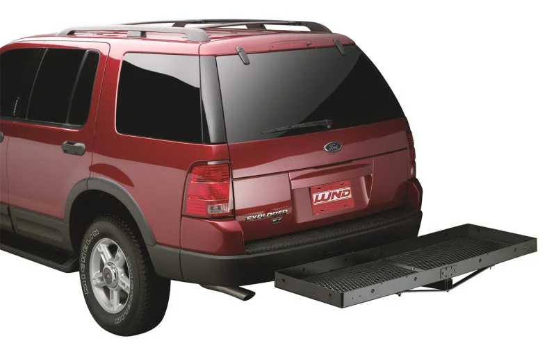 Lund Universal 20in X 60in Basic Cargo Carrier For 2in Hitches - Black - Image 3