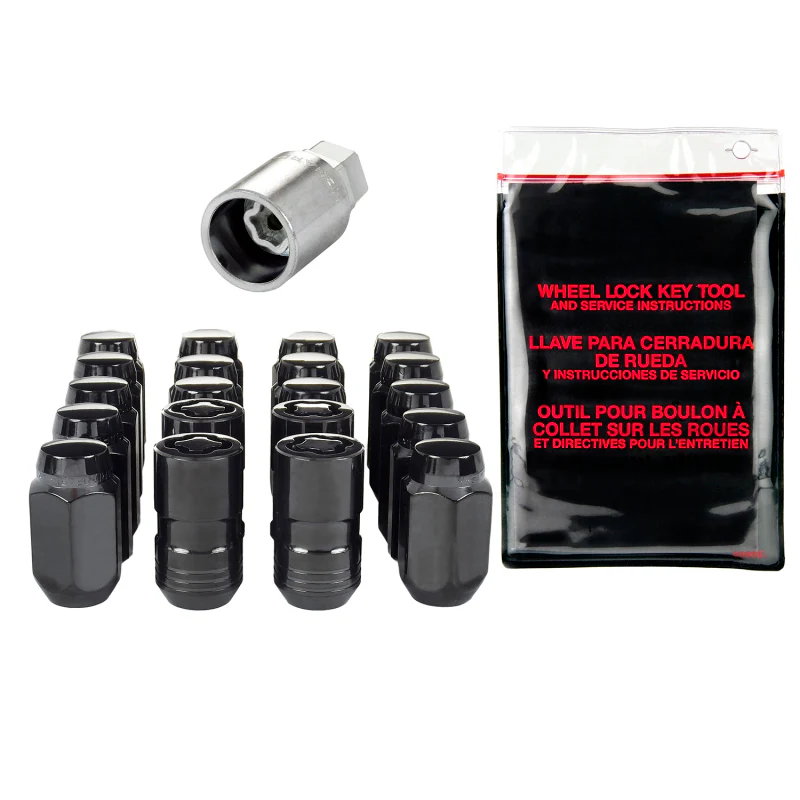 McGard 5 Lug Hex Install Kit w/Locks (Cone Seat Nut) M14X1.5 / 22mm Hex / 1.635in. Length - Black - Image 3