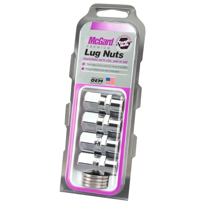 McGard Hex Lug Nut (Drag Racing Short Shank) M12X1.5 / 13/16 Hex / 1.6in. Length (4-Pack) - Chrome - Image 6