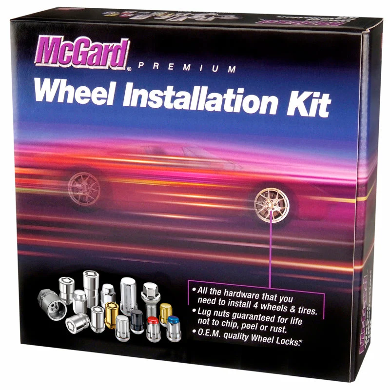 McGard Jeep Wrangler Install Kit (Cone Seat Bulge) 1/2-20 / 3/4 Hex / (18 Lug Nuts / 5 Locks) - Blk - Image 4
