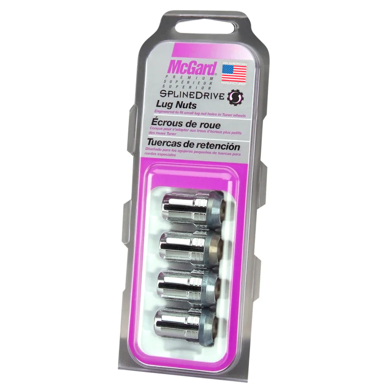 McGard SplineDrive Lug Nut (Cone Seat) M12X1.25 / 1.24in. Length (4-Pack) - Chrome (Req. Tool) - Image 4