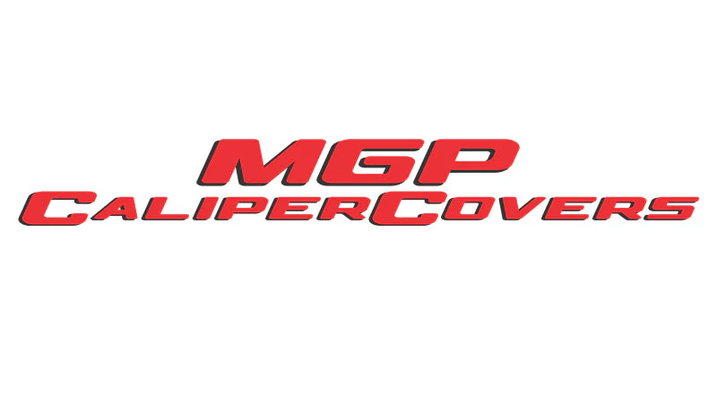 MGP 4 Caliper Covers Engraved Front & Rear Bowtie Red finish silver ch - Image 2