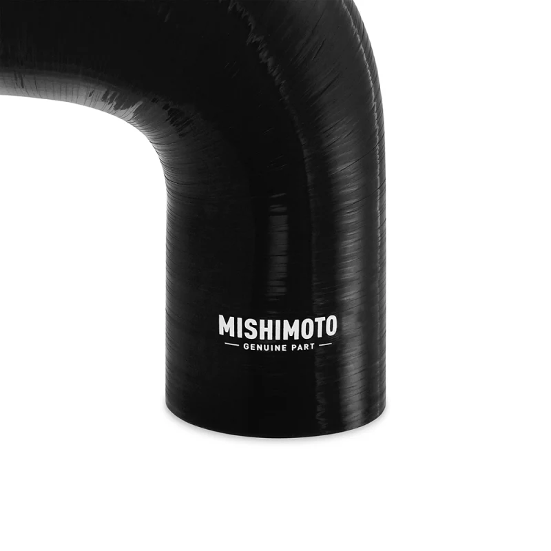 Mishimoto Silicone Reducer Coupler 90 Degree 3.5in to 4in - Black - Image 3