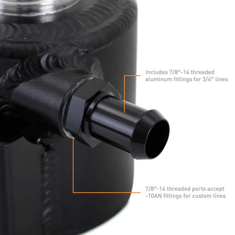 Mishimoto Universal Aluminum Coolant Expansion Tank - MWBK - Image 3