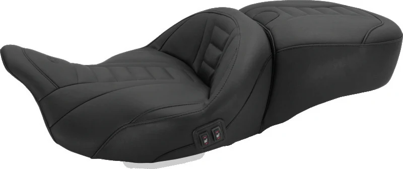 Mustang 08-21 Harley Electra Glide, Rd Glide, Rd King, Str Glide Heated 1PC Seat Deluxe-Black