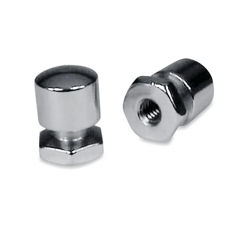 Mustang Solo Mounting Nuts (Pair) - Chrome - Image 2