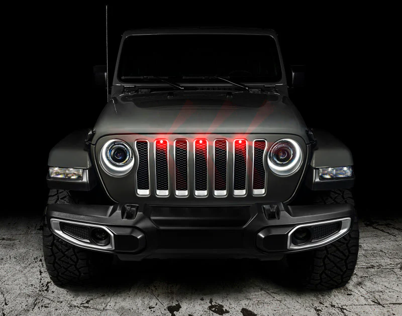 Oracle Pre-Runner Style LED Grille Kit for Jeep Wrangler JL - Red - Image 2