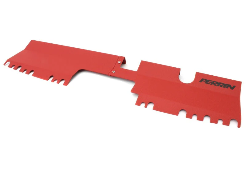 PERRIN 15-21 Subaru WRX/STI Radiator Shroud (Without OEM Intake Scoop) - Red - Image 4