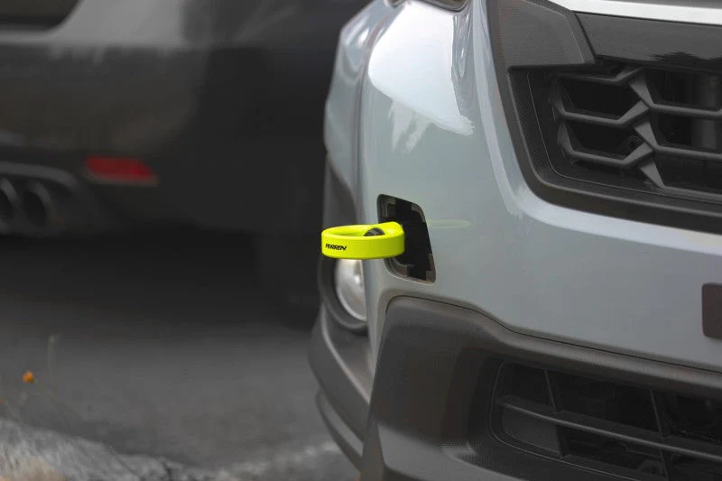 PERRIN 22-25 Subaru WRX / 18-23 Crosstrek / 20-25 OBXT Tow Hook Kit (Front) - Neon Yellow - Image 7