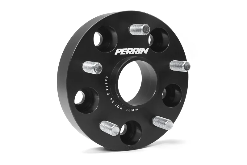 PERRIN Subaru 30mm Wheel Spacers 5x114.3 BP w/56mm Hub - Black - Image 12