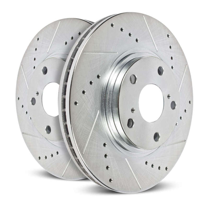 Power Stop 05-10 Chrysler 300 Front Evolution Drilled & Slotted Rotors - Pair - Image 3