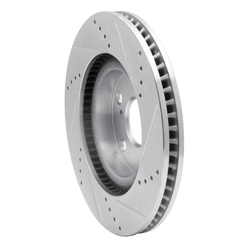 R1 06-20 Lexus ES300H Front Left Drilled & Slotted Silver Brake Rotor - Image 5