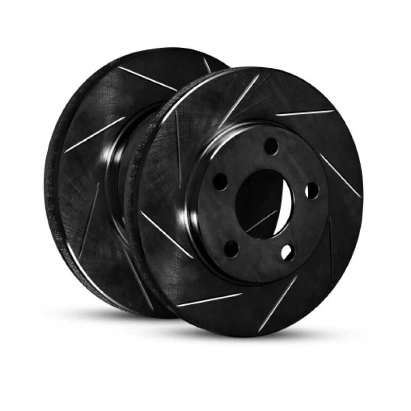 R1 13-20 Lexus GS200T Rear Right Slotted Black Brake Rotor