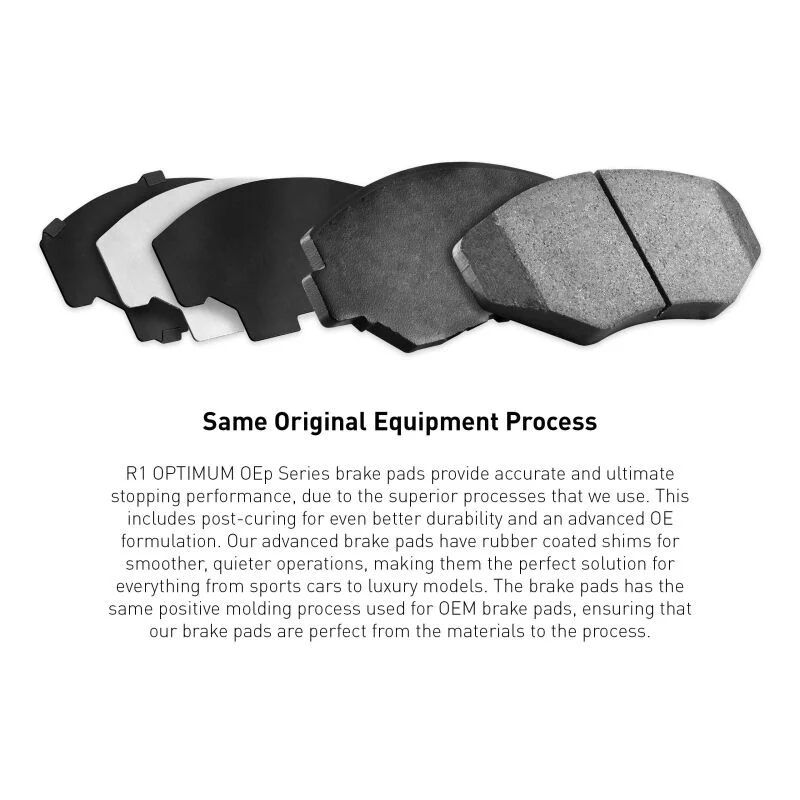 R1 2008-2013 Nissan Rogue Rear R1 Optimum OE Pads & Hardware Kit - Image 4