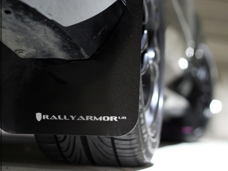 Rally Armor 12-16 Subaru Impreza 4D/5D Black UR Mud Flap w/White Logo - Image 2