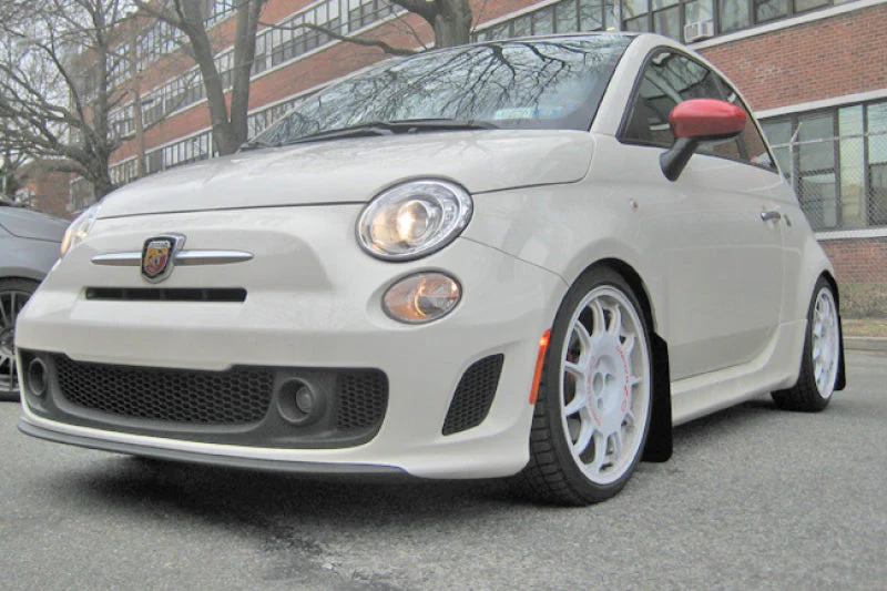 Rally Armor 12-18 Fiat 500 Red Mud Flap w/White Logo - Image 5