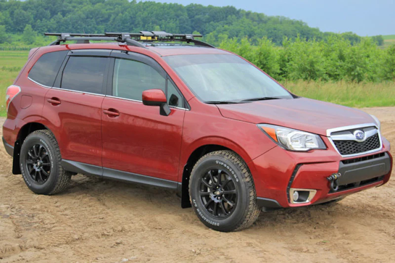 Rally Armor 14-18 Subaru Forester Black Mud Flap w/ Grey Logo - Image 2