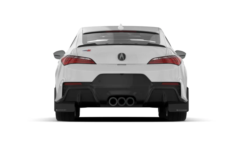 Rally Armor 23-26 Acura Integra Type S Black Mud Flap w/White Logo - Image 2