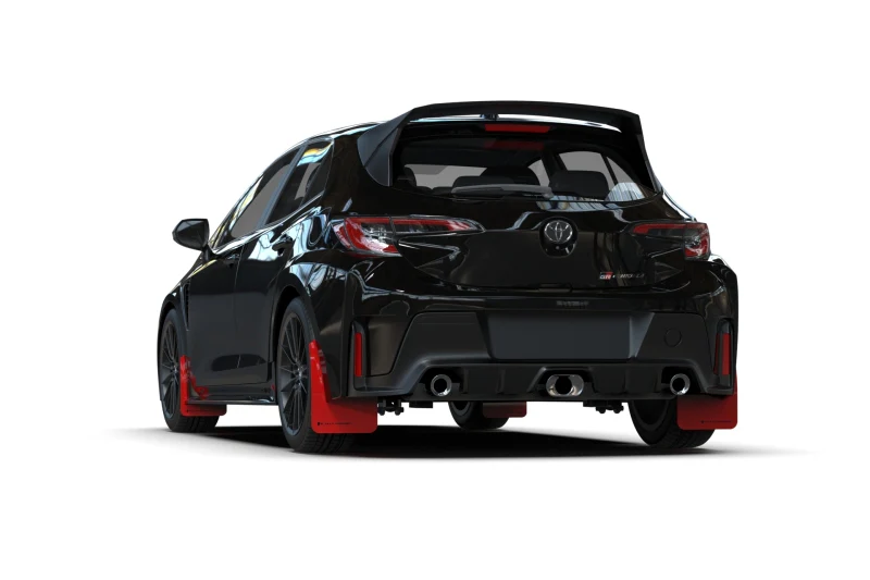 Rally Armor 23-26 Toyota GR Corolla Red UR Mud Flap w/Black Logo - Image 3