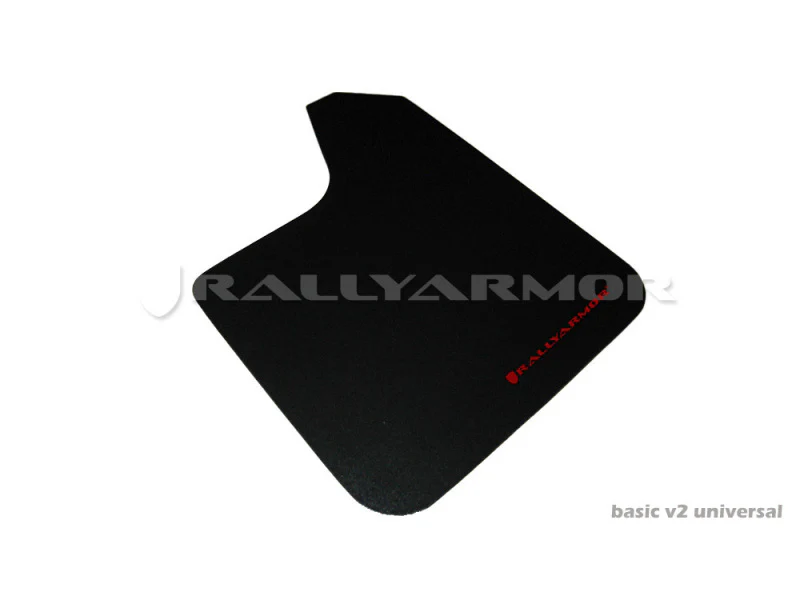 Rally Armor Universal Fit (No Hardware) Basic Black Mud Flap w/ Black Logo - Image 3
