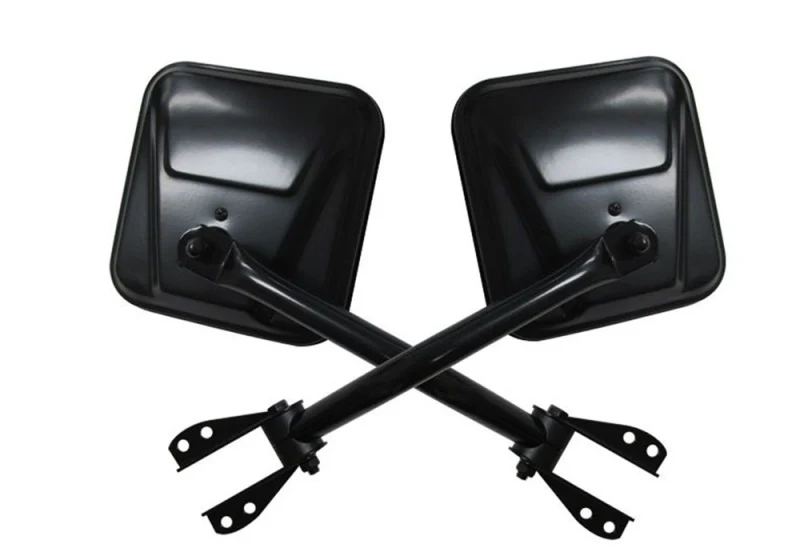 Rampage 1955-1983 Jeep CJ5 Side Mirrors - Black - Image 2