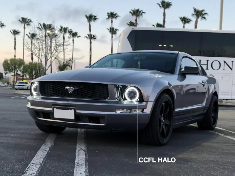 Raxiom 05-09 Ford Mustang GT V6 Axial Series CCFL Halo Projector Headlight- Blk Housing (Smkd Lens) - Image 13