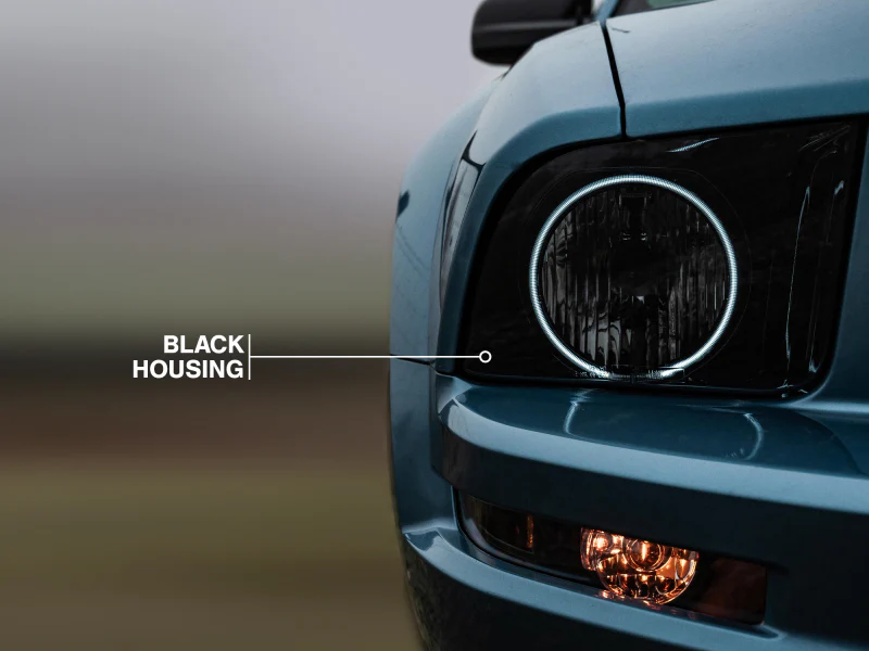 Raxiom 05-09 Ford Mustang GT V6 Axial Series CCFL Halo Projector Headlight- Blk Housing (Smkd Lens) - Image 9